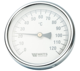 Термометр биметаллический с погружной гильзой 100 мм F+R801(T) 10075 Watts 10006071(03.03.060) в #WF_CITY_PRED# 0