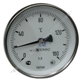 Термометр биметаллический Юмас ТБП-Т 160С Дк 100 L=50 в #WF_CITY_PRED# 0