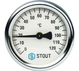 Термометр биметаллический накладной с пружиной. Корпус Dn 63 мм STOUT SIM-0004-630015 в #WF_CITY_PRED# 1