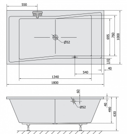 Каркас Alpen 120x70 для прямоугольной ванны металлический в #WF_CITY_PRED# 2